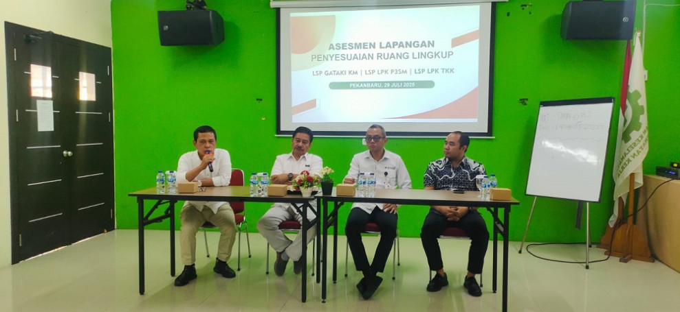 Ketua BNSP Syamsi Hari Tutup Assessment Lapangan Penyesuaian Ruang Lingkup di P3SM Pekanbaru