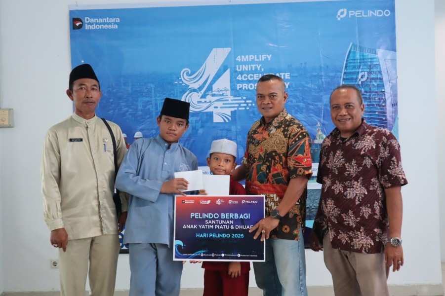 Rayakan Hari Pelindo ke-4, Pelindo Regional 1 Dumai Bagikan Santunan kepada Anak Yatim