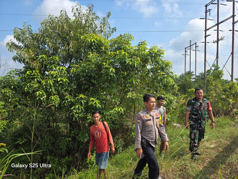 Babinsa Koptu AKP Hutagalung Patroli Karhutla di Minas Barat, Tidak Ditemukan Titik Api