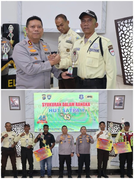 Kapolres Pelalawan Hadiri Syukuran HUT Satpam ke-45
