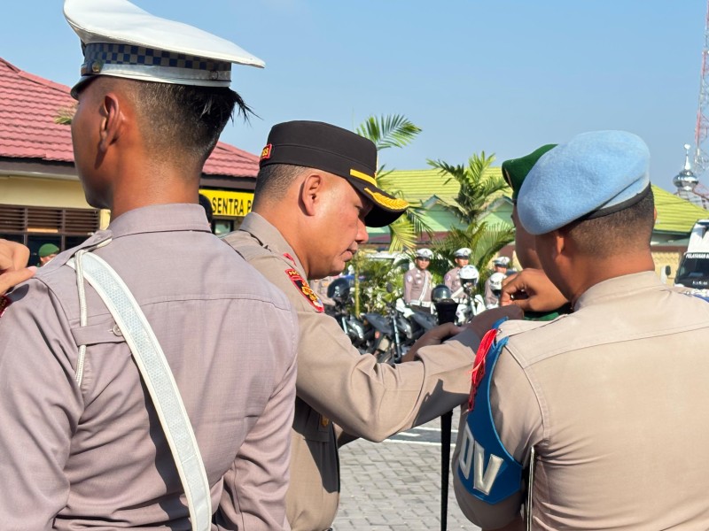Polres Inhu Gelar Apel Gelar Pasukan Ops Ketupat, Mengusunh Tema Mudik Aman, Keluarga Bahagia