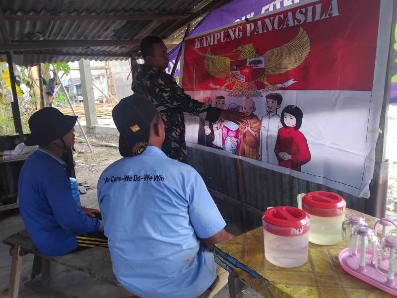 Kopda Gunariadi Ajak Warga Perawang Barat Hayati Nilai-Nilai Pancasila