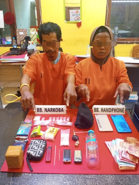 Pasutri Kompak Jual Narkoba, Kini Pelaku Ditangkap Satresnarkoba Polres Kampar
