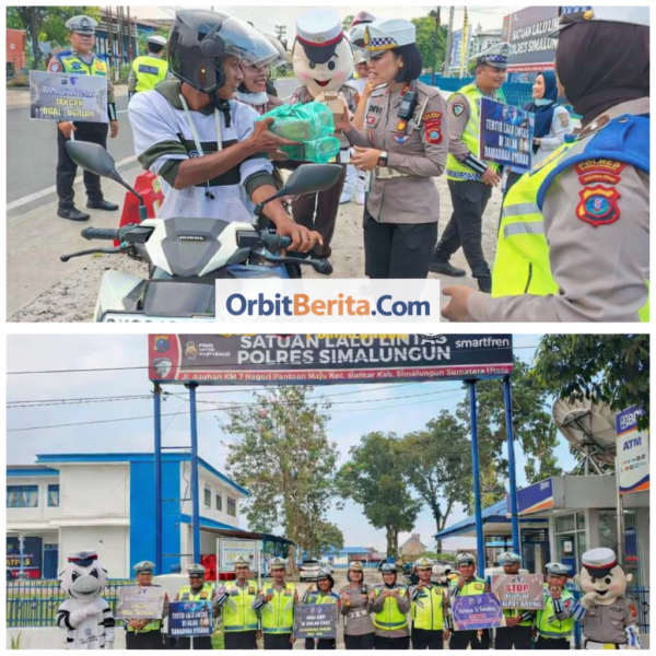 Sat Lantas Polres Simalungun Berbagi Takjil & Bingkisan untuk Pengguna Jalan Jelang Berbuka Puasa