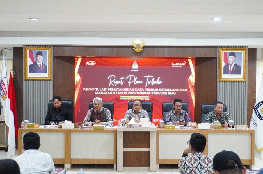 KPU Riau Mutakhirkan Data, Jumlah Pemilih Lebih 5 Juta