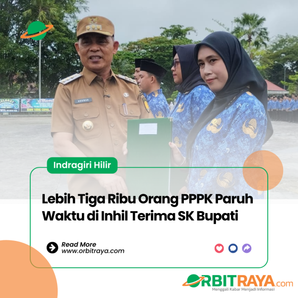 Lebih Tiga Ribu Orang PPPK Paruh Waktu di Inhil Terima SK Bupati