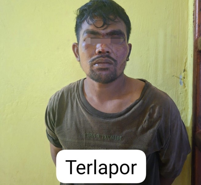 Ngamuk Karena Dilaporkan Ke Istrinya, Pria di Batang Gansal Tebas Wajah Korban