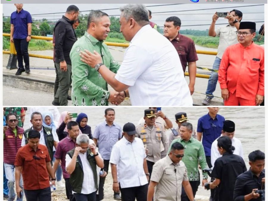 Akses Lancar ke Jembatan Ujung Batu Kian Dekat, Bupati dan Gubernur Riau Tinjau Langsung Perbaikan