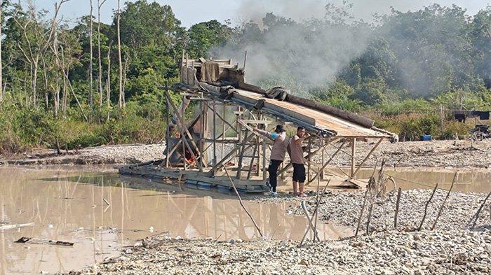 Polda Riau Gerebek Lokasi Pemurnian Emas PETI di Kuansing
