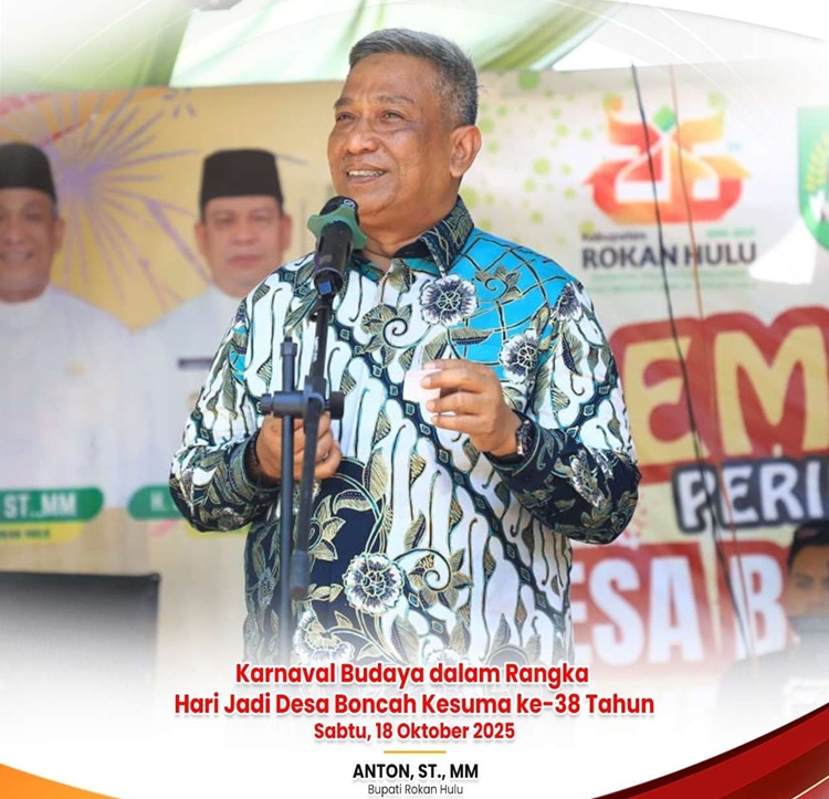 Bupati Rohul Anton, ST MM Hadiri HUT Ke-38 Desa Boncah Kesuma, Tekankan Komitmen Dukung Pembangunan Desa