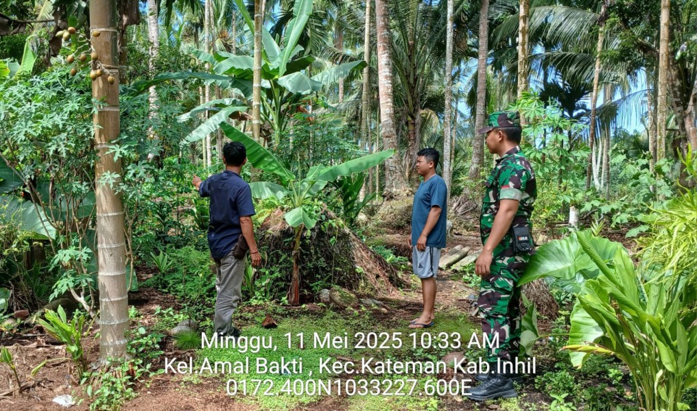 Patroli Karhutla di Kelurahan Amal Bhakti, Babinsa Koramil 06/Kateman Himbau Warga Tidak Buka Lahan dengan Cara Membakar
