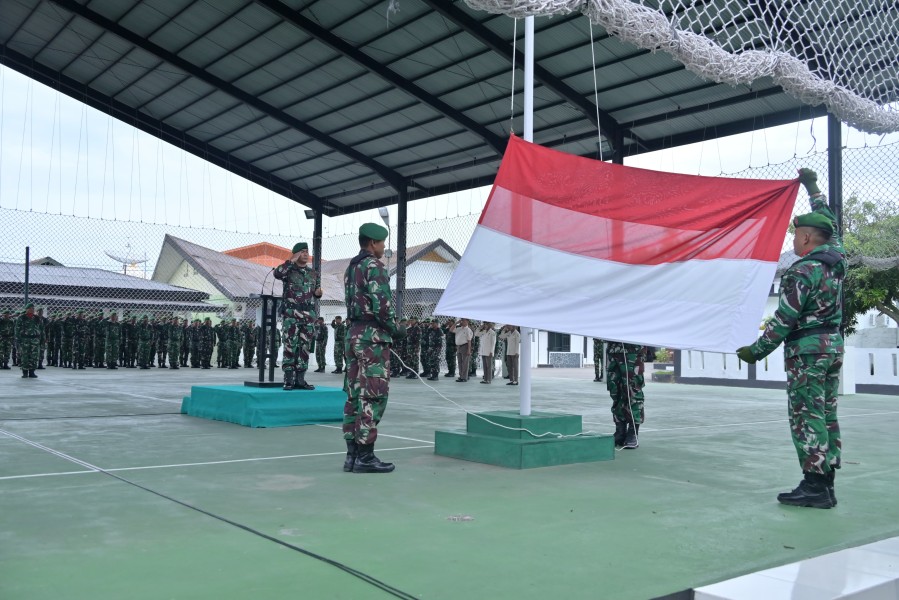 Upacara Mingguan Kodim 0102/Pidie Perkuat Nasionalisme dan Loyalitas Prajurit