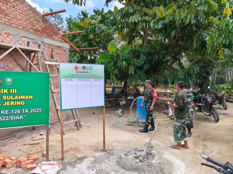 Hari ke-8 TMMD ke-126, Dandim 0322/Siak Tinjau Langsung Lokasi Sasaran Pekerjaan