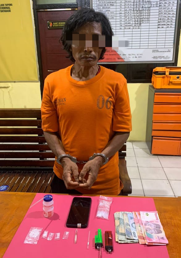 Polsek Tapung Amankan Warga Desa Tanjung Sawit Terkait Narkoba, 4,12 Gram Ikut Diamankan