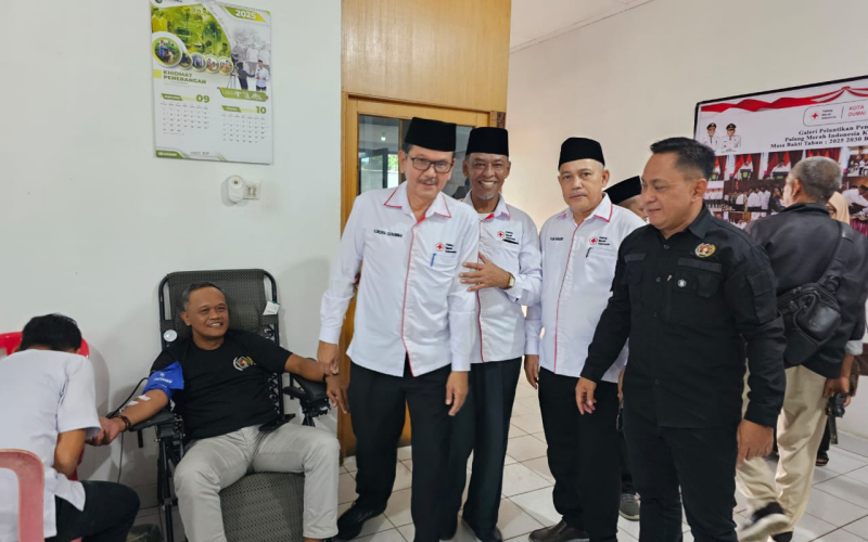 PWI Dumai Ikut Sukseskan Donor Darah dalam Peringatan HUT ke-80 PMI