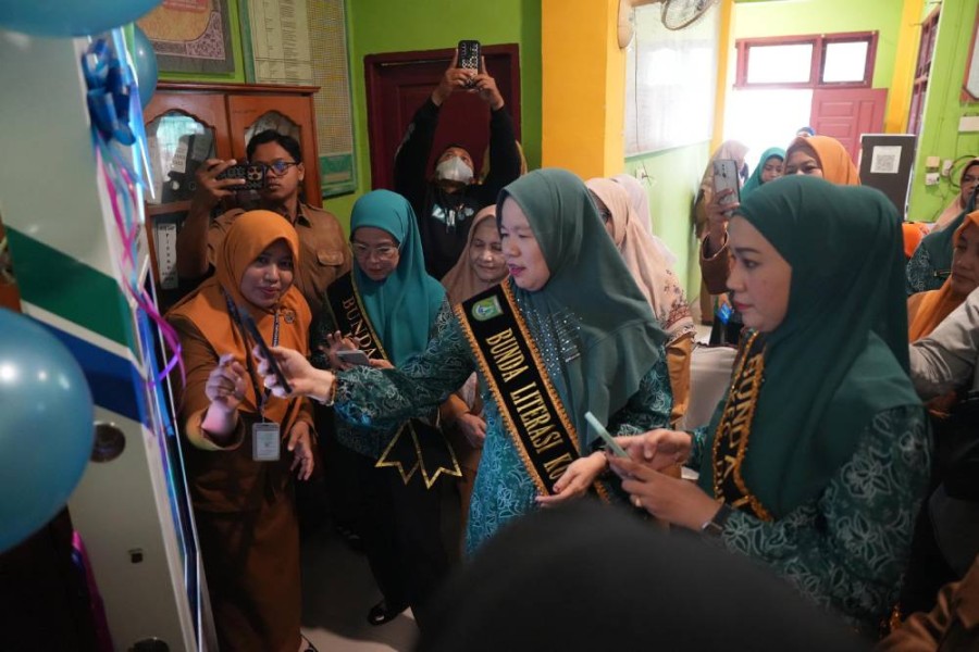 Bunda Literasi Dumai Resmikan Titik Baca Digital di Kelurahan Bintan