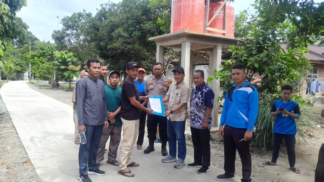 Empat Item Pembangunan Desa Usul TA 2025 Diserahterimakan, Pemerintah Kecamatan Apresiasi Realisasi Dana Desa