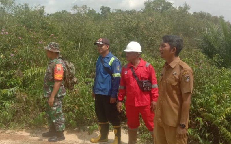 Bersama BPBD, Babinsa Teluk Makmur Patroli Karhutla