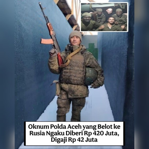 Anggota Brimob Polda Aceh Dipecat, Ternyata Bergabung Jadi Tentara Rusia Bergaji Rp 42 Juta per Bulan