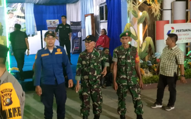 Idul Fitri 1446 H, Posyan Islamic Center Dumai Dijaga Ketat Personel Kodim 0320 Dumai