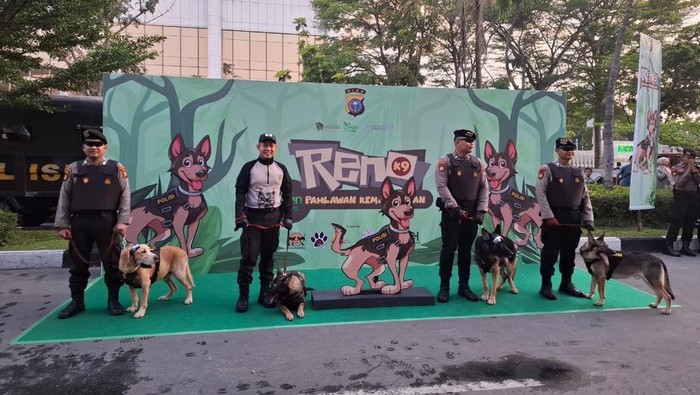Polda Riau Gelar Pet Parade Kenang Reno, Anjing K9 Pahlawan Kemanusiaan