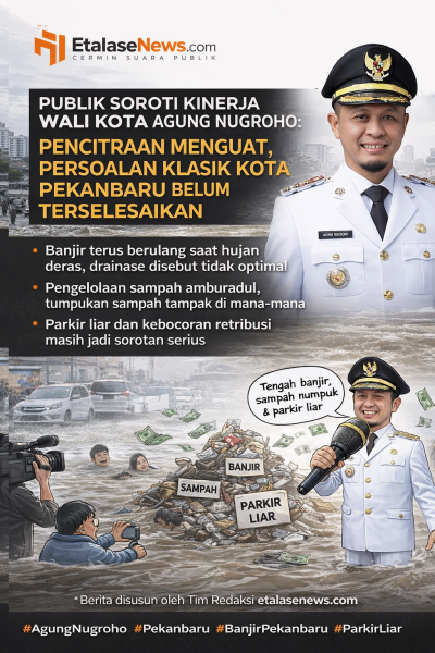 Publik Soroti Kinerja Wali Kota Agung Nugroho: Pencitraan Menguat, Persoalan Klasik Kota Pekanbaru Belum Terselesaikan