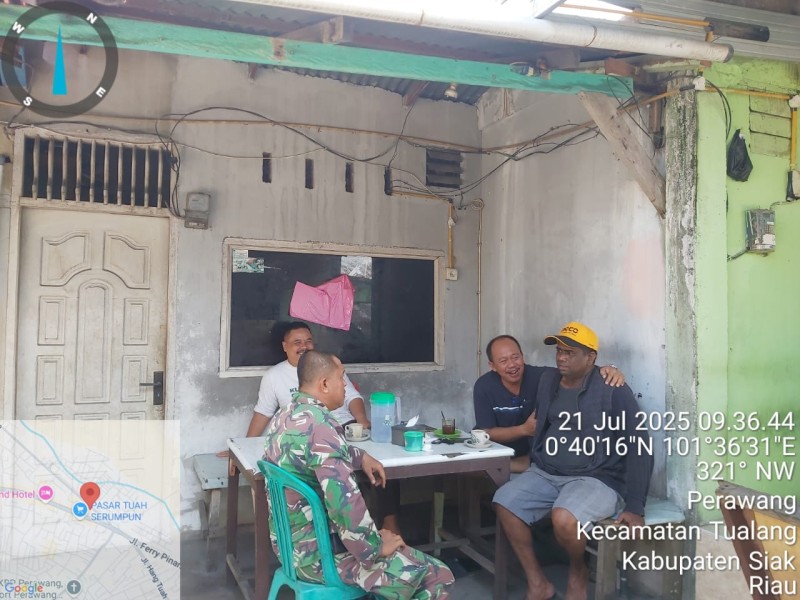 Babinsa Koramil 04/Perawang Ajak Warga Peduli Kesehatan dan Kebersihan Lingkungan, Respon Warga Baik