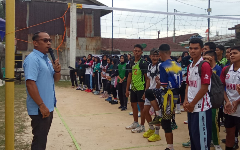 Turnamen Voli Generasi Bangsa Resmi Dibuka, Ketua KONI Dumai Tekankan Sportivitas