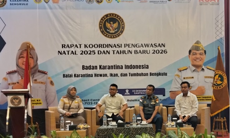 Sambut Libur Nataru 2025/2026, Balai Karantina Bengkulu Perkuat Pengawasan di Bandara dan Pelabuhan