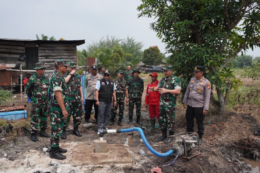 Seskoad Perkuat Upaya Cegah Karhutla, Sumur Bor di Tanjung Palas Ditinjau Langsung