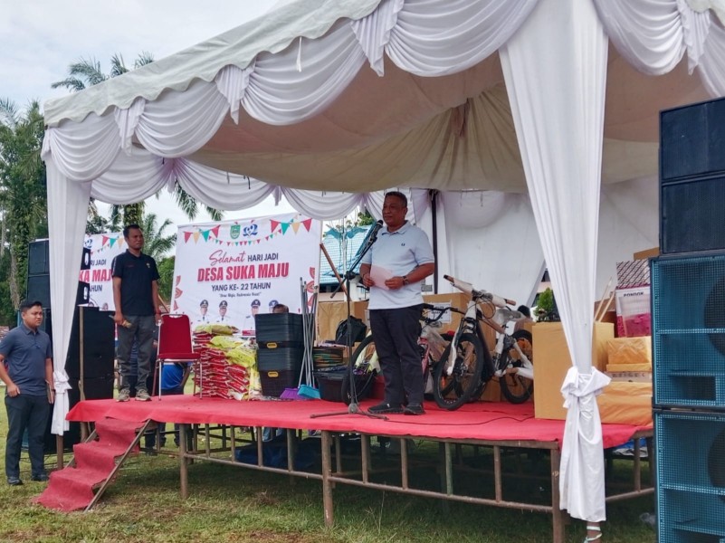 Perayaan Hari Lahir Desa Suka Maju ke-22 Berlangsung Meriah, Bupati Janji Bangun Kantor Desa Baru