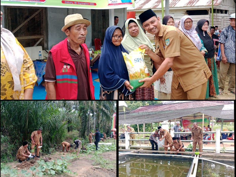 Desa Teluk Aur Gelar Tebar Bibit Ikan, Tanam Pohon, dan GPM: Wujud Nyata Peduli Lingkungan dan Ekonomi Warga