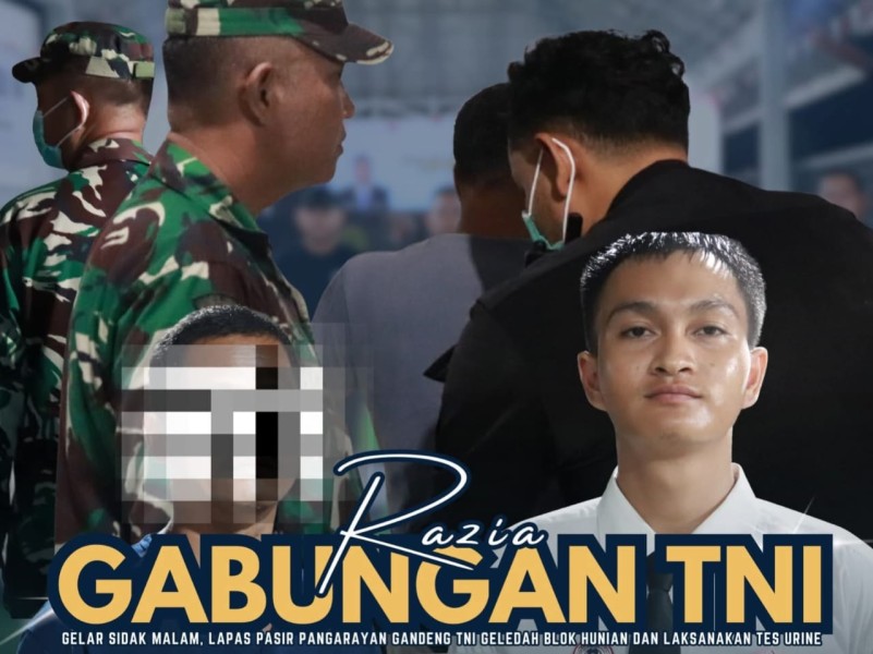 Gelar Sidak Malam, Lapas Pasir Pangarayan Gandeng TNI Geledah Blok Hunian dan Laksanakan Tes Urine