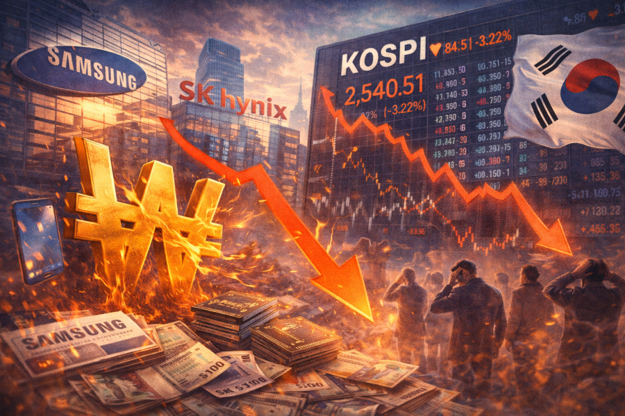 Guncangan Ekonomi Korea: Saham Teknologi Terpukul, Won Tertekan