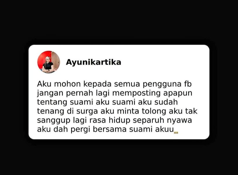Unggahan Duka Ayunikartika, Istri Jenazah Seorang Pria di Dalam Togok Jaring Ikan: Minta Warganet Tak Lagi Memposting Tentang Suaminya