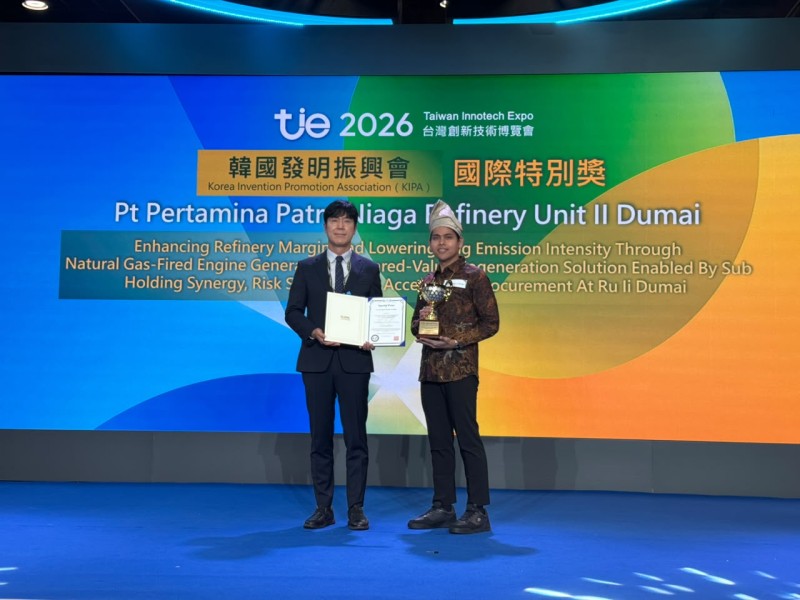 Kilang Pertamina Dumai Kembali Mendunia, Raih Silver Award dan Special Award di Taiwan