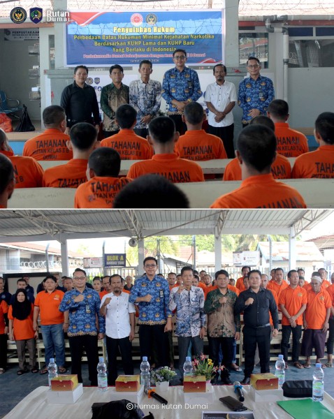 Rutan Dumai dan Posbakumadin Edukasi Warga Binaan, Bahas Perbedaan Ancaman Hukuman Narkotika