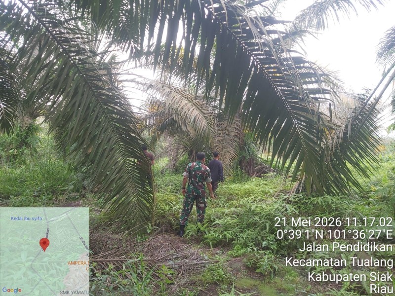 Serda Deddy H. Patroli Karhutla di Kampung Tualang, Tidak Ditemukan Titik Api dan Asap