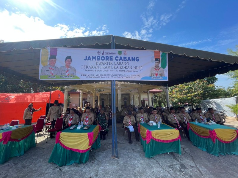 Jambore Kwarcab Rohil Resmi Dibuka, Ratusan Pramuka Ikuti Berbagai Kegiatan