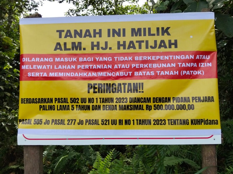 Kecamatan Tegas: Surat Tanah Kuala Sebatu Harus Ditarik!