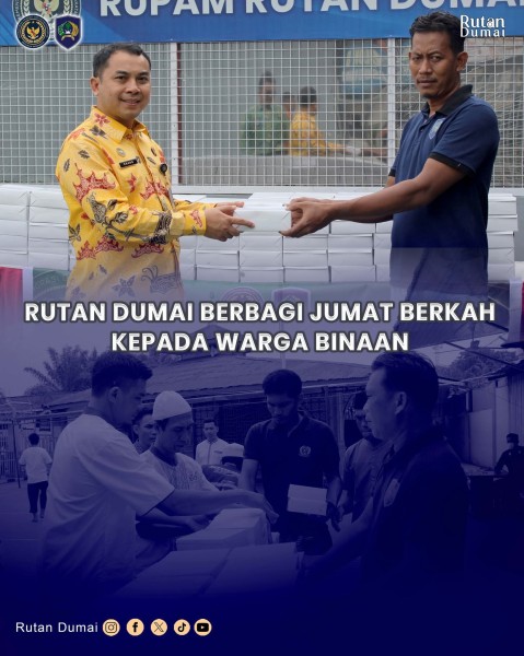 Jumat Berkah di Rutan Dumai, Warga Binaan Terima Makanan dan Sentuhan Kepedulian