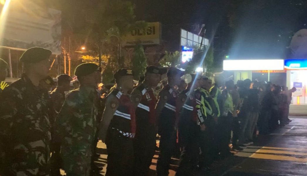 Patroli Gabungan Skala Besar, Aparat TNI-Polri Sisir Titik Rawan Kejahatan di Tembilahan