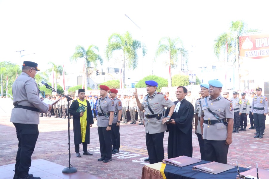 Sertijab Tiga Posisi Strategis di Polres Dumai