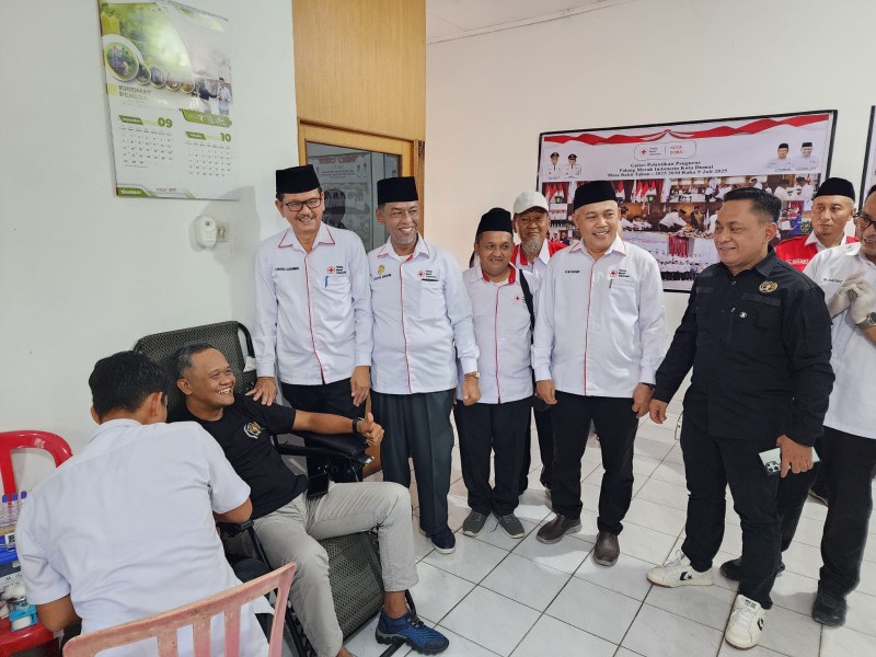 PMI Gandeng PWI Dumai Sukseskan Donor Darah Diacara HUT Ke-80