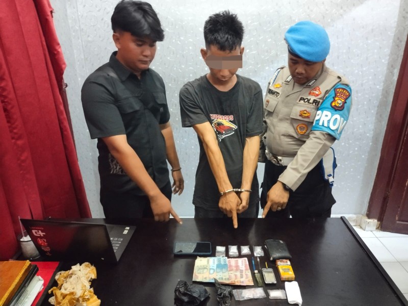 Polsek Koto Gasib Ringkus Pengedar Sabu di Rantau Panjang, 10.20 Gram Shabu Turut Diamankan!