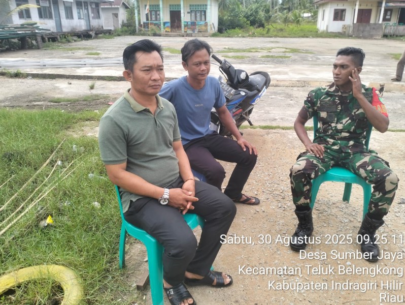 Babinsa Koramil 06/Kateman Pererat Silaturahmi dengan Warga Binaan, Ingatkan Jaga Kesehatan