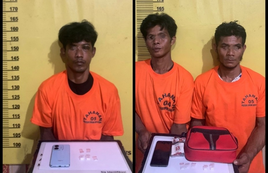 Polsek LBJ Ungkap Kasus Narkoba Dikecamatan Pasir Penyu, Hasilnya Tiga Tersangka Dibekuk