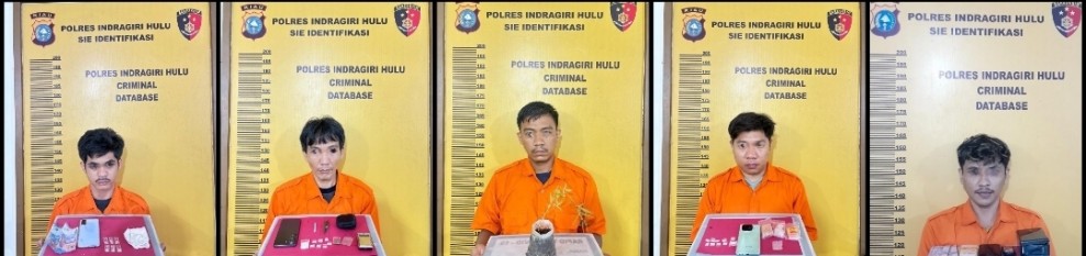 Dipimpin Kasat Narkoba, Lima Tersangka Penyalahgunaan Narkotika Dibekuk, Satu Oknum P3K Paruh Waktu