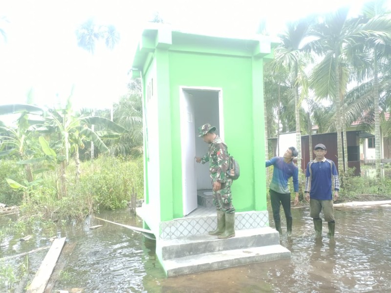 TMMD ke-123, Personel Kodim 0314/Inhil Rampungkan Pembangunan MCK