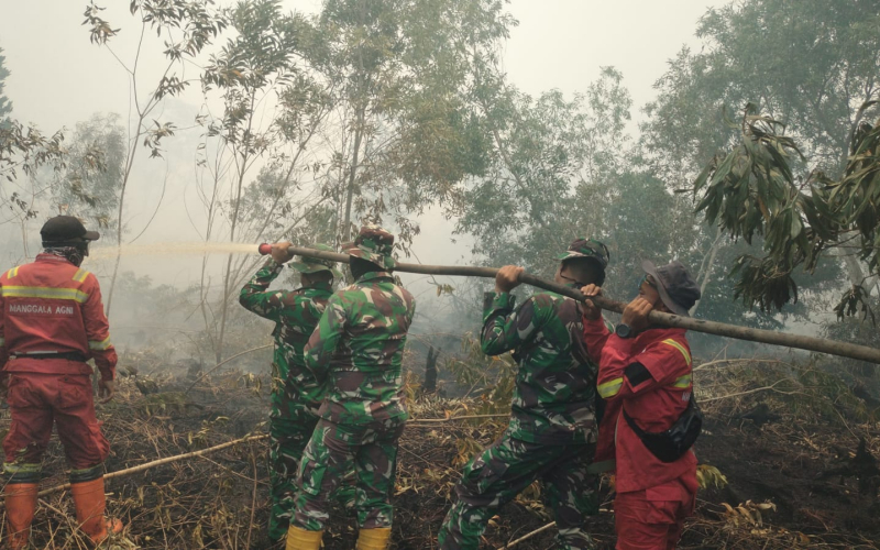 Kodim Dumai Intensifkan Pemadaman Karhutla, Dandim Tegaskan Komitmen Penanganan Hingga Tuntas